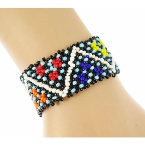 Handmade Bead Bracelet Hippy Friendship Popular Roll Crochet Woven Seed Beads ECG wave Bracelets For Women Men 2018 Gift