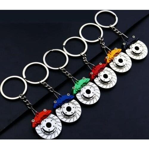 Key ring creative car modification brake disc key chain zinc alloy hardware gift key pendant key chain car Accessories