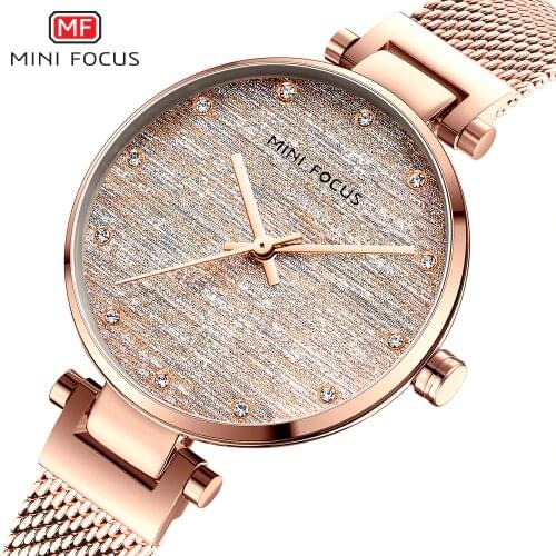 MINIFOCUS New Women Fashion Casual Watches Top Luxury Brand Simple Quartz Lady Waterproof Wristwatch Female Clock reloj mujer