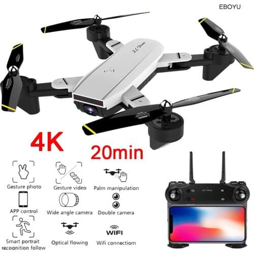 EBOYU SG700D RC Drone 4K/1080P Wide Angle WiFi FPV Camera Optical Flow Positioning Altitude Hold Gesture Control RC Quadcopter