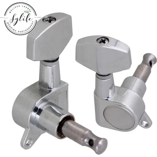Chrome Inline 6R Tuning Machine Heads For Electric Guitar