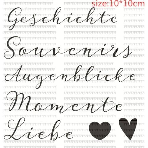 Italian Word School Things Clear Rubber Stamp Sheet Cling Scrapbooking DIY Cute Pattern Photo Album Paper Decoration