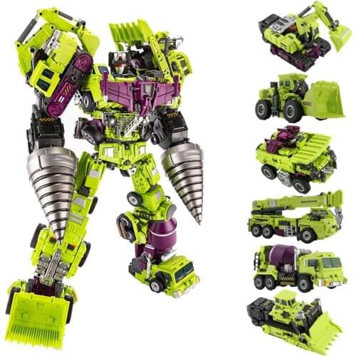 JINBAO Big 50CM Anime Devastator Transformation Toys KO Action Figure G1 Robot Car Trucks Model Boy Kids Toy weapon Accessories