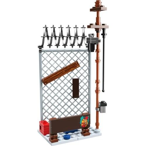 3 Pcs Kid Building Blocks Military Confrontation Equipment Accessories Military Isolation Net Assemble Compatible Brick Children