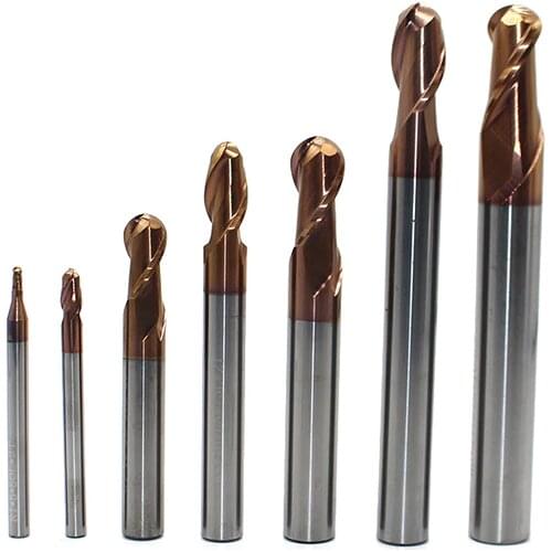 Ball Nose End Mill HRC55 2 Flute 2mm 3mm 4mm 5mm Alloy Carbide Milling Tungsten Steel Milling Cutter