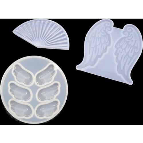 Wing fans charms pendant Silicone Mold for jewelry Resin Silicone Mould handmade tool UV epoxy resin molds decorative art