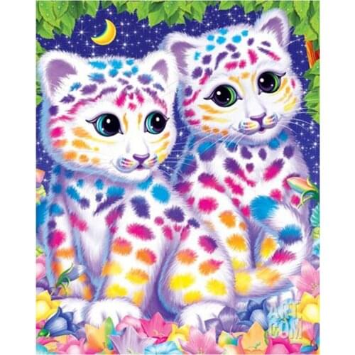 Cute Little Leopard Diamond Painting Cartoon Animal Round Full Drill Nouveaute DIY Mosaic Embroidery 5D Cross Stitch Home Decor