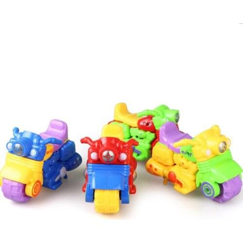 Cartoon Inertia Mini Motorcycle Toy Childrens Environmental Protection Toy Motorcycle Model Baby Educational Toy Car Gift