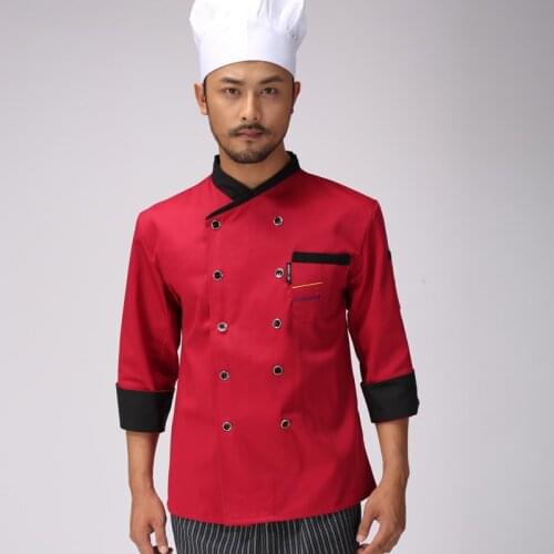 New style Chef Workwear Long Sleeve Autumn Hotel Western Restaurant Chef Uniform Chef Clothes Long Sleeve Male