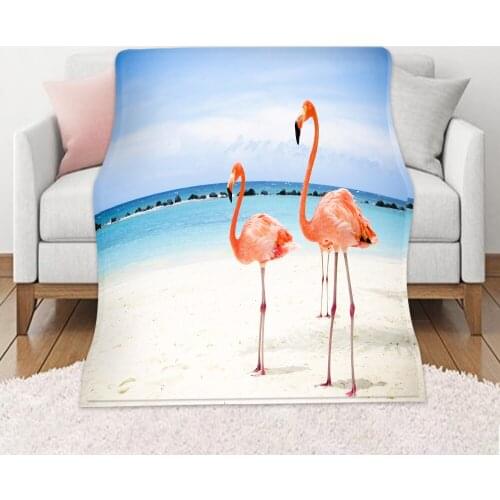 Throw Blanket 59"x86" Plush Flannel Fleece Throw Blanket Soft Lightweight Couch Sofa Bed Decor Kids Gift Flamingo Throw Blanket
