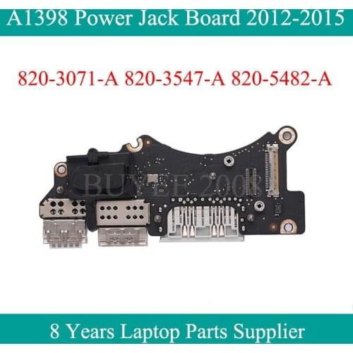 Original A1398 USB HDMI Power Board 820-3071-A 820-3547-A 820-5482-A For Macbook Pro 15.4" A1398 Power Jack Port Board 2012-2015
