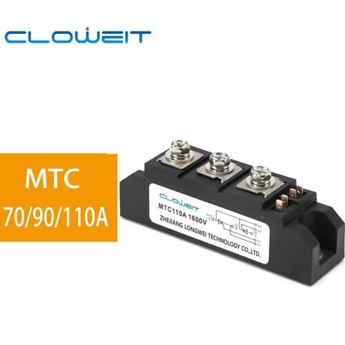 LONGWE MTC 70A 90A 110A Thyristor Controlled Rectifiers 1600VDC Power Semiconductor Relay Module for AC-DC Motor Control