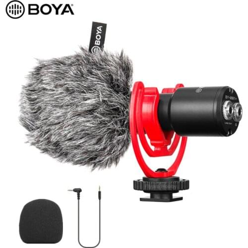 BOYA BY-MM1 + live recording Vlog professional condenser microphone for iPhone 11 x HUAWEI xiaomi Samsung smartphone camera SLR