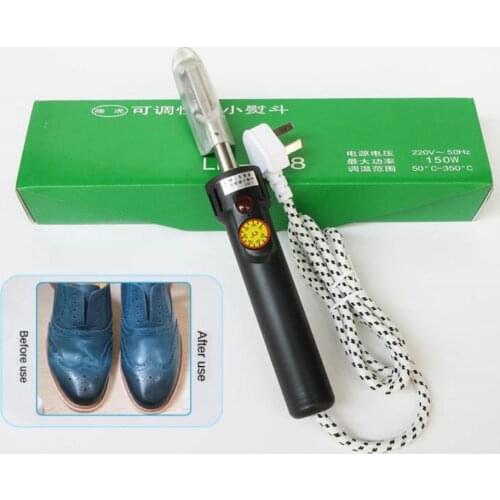 Degree adjustable mini electric iron for leather clothes 220V 150W 50-350C Leathercraft smooth tool