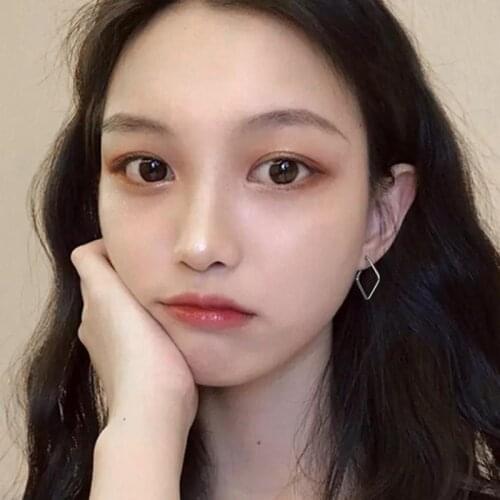 Trendy Silver Plated Earrings Women Jewelry Charms Big Square Drop Earring For Girls Party Accessories 16MM Hyperbole Ear Bijou