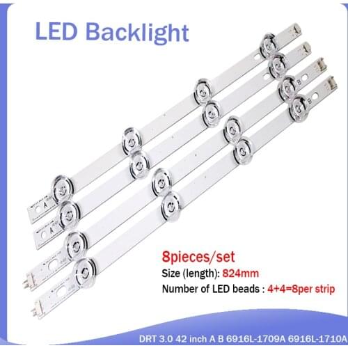 Brand New Backlight LED strips LED bar for LC420DUE LG TV LG42LB580V INNOTEK DRT 3.0 42"-A/B Type 6916L 1709B 1710B 1957E 1956A