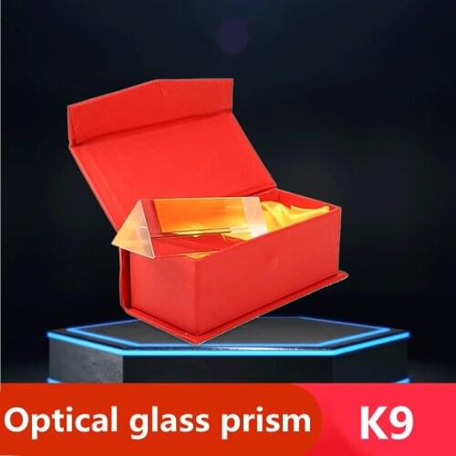 25X25X80MM Triangular Prism Childrens Gift Physics Teaching Refraction Spectrum Prism K9 Rainbow Optical Glass Prism