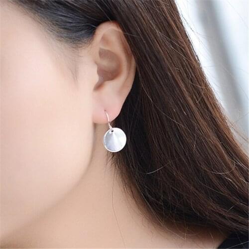925 Sterling Silver Round Bead Stud Earrings For Women Wedding Gift Female Pendientes Mujer Moda Aretes De Mujer