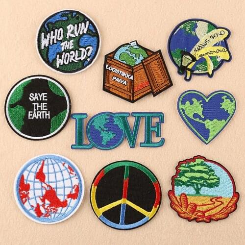 Peace Sign Iron On Patch For Clothes Stickers Rainbow Letter Flag Embroidered Patches For Badges LGBT DIY Jeans Bags Spain