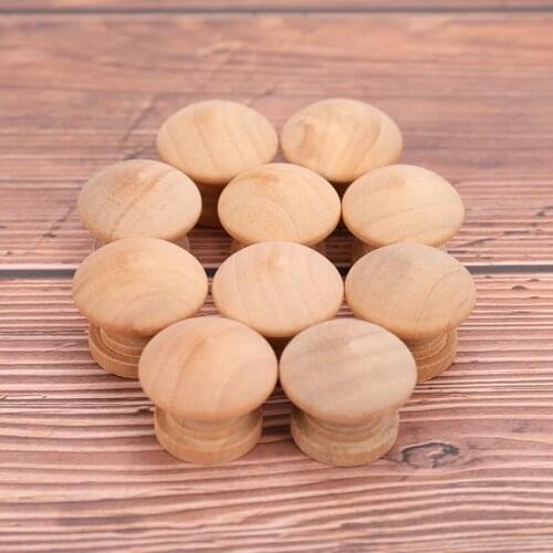 10pcs Furniture Accessories Single Hole Mushroom Shaped Wooden Handle Mushroom Head Cabinet Door Handle