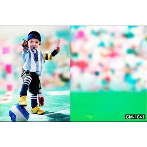 5*6.5ft colorful mist background football filed green glass floor photo backdrops for kids vinyl background baby photo props