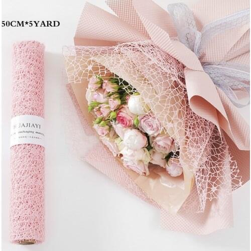 5 Yards*50cm Jacquard Gauze Tissue Wrapping Paper Gift Packing Paper Flower Packing Paper Handmade Decoration For Home/Class