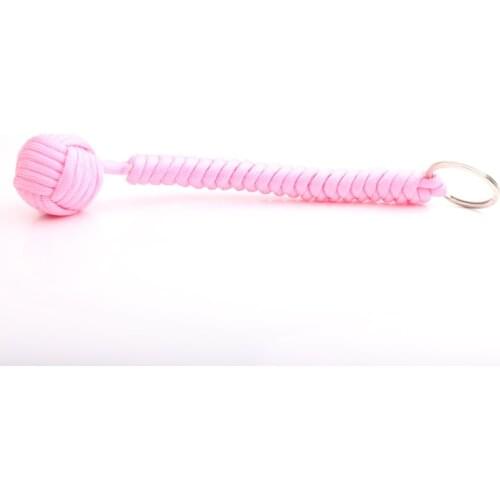 550 Paracord Key Lanyard Monkey Fist Self-defense 3/4" Steel Core Keychain