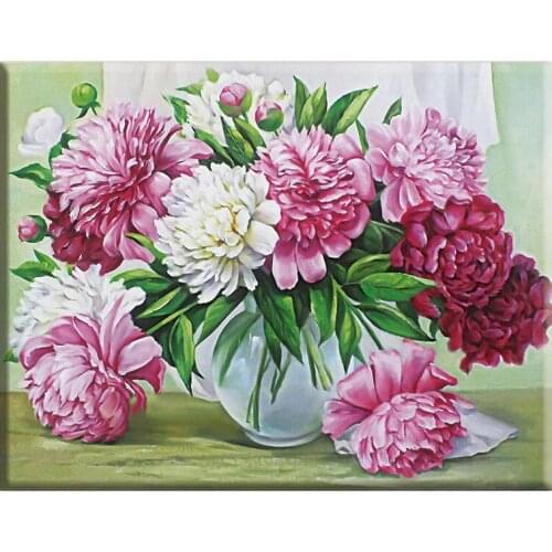 GELANYOUPIN 5D DIY Diamond Embroidery ChrysanthemumFlowers Diamond Painting Full Diamond Mosaic Needlework Crafts Home Paintings