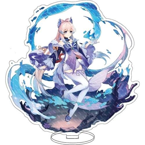Genshin Impact Game Anime Figure Acrylic Stand Model Toy Hutao Tartaglia Xiao Qiqi Action Figures Decoration DIY Collection