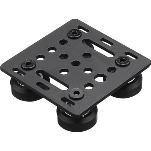 1Pcs Black V-Slot Gantry Plate Five Roulette Special Slide Plate for 2020 Aluminum Profile CNC Router Machine
