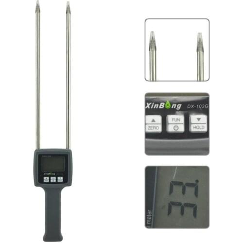 Hygrometers Portable Grain Moisture Meter Wheat Corn Beans Rice Oats Paddy tester DX-103G humidity