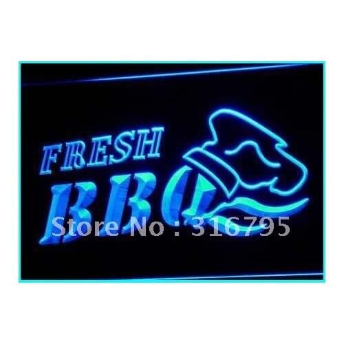 I068 OPEN Fresh BBQ Bar Cafe Display LED Neon Light Light Signss On/Off Switch 20+ Colors 5 Sizes