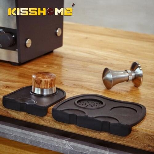 Espresso Coffee Tamper Mat Rubber Holder Pressed Powder Anti-slip Pad Coffee for Barista Coffee Grind Soft Silicone Mat