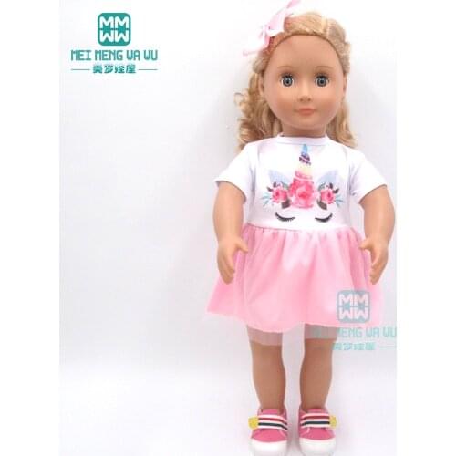Doll clothes for 45cm American doll Cartoon character dress Christmas gifts for girls