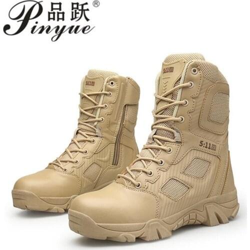Men Desert Tactical Military Boots Mens Work Safty Shoes Army Boot Militares Tacticos Zapatos Ankle Combat Boots