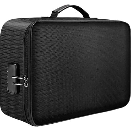 NEW-Document Organizer-Waterproof Portable File Folder Bag-Travel Safe Bag with Password Lock-Practical and Safe Travel Bag