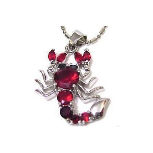 NEW Jewellery Red Crystal Scorpion Pendant Necklace