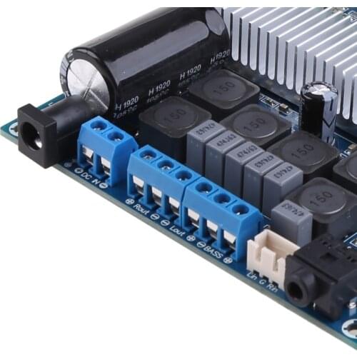 2*50W+100W Bluetooth-compatible 5.0 TPA3116D2 Power Subwoofer Amplifier Board