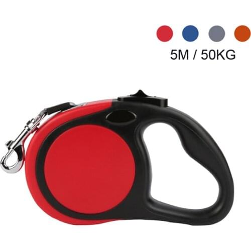 50kg 5M Durable Pets Dog Leash Automatic Retractable Reflective Tape Dog Leashes Nylon Extending Puppy Walking Running Dog Leads