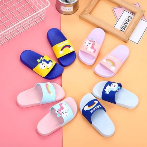 Summer fashion childrens slippers Fashion Unicorn shoes on-Slip Beach baby sandals girl Sandals Home Shoes Baby Flip Shoes