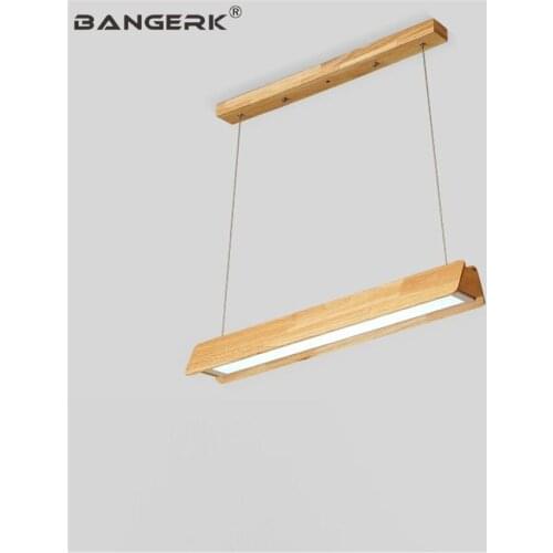 Nordic Design Wood LED Pendant Light Loft Style Modern Hanging Lamp Industrial Wind Home Decor Indoor Lighting Strip Fixtures
