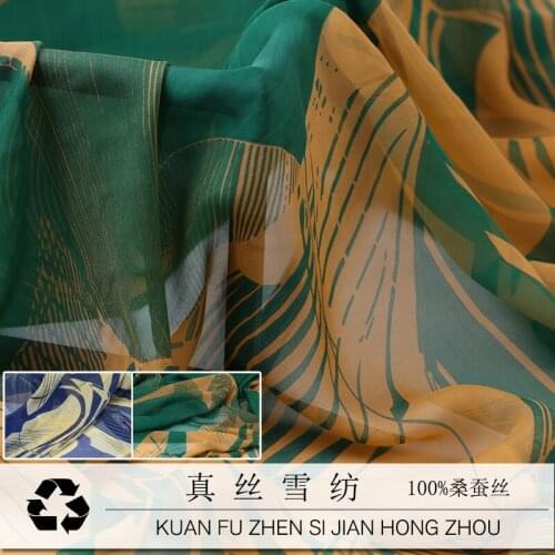 Special Printed Silk-Chiffon Fabric Cloth Thin Silk-Chiffon Clothing Dress Scarf Silk Fabric