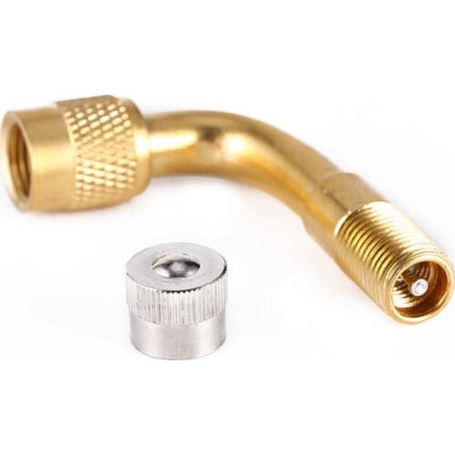 90 Degree Air Tire Valve Extension Extender Motorcycle Car Brass Tire Stem Extender Adaptor