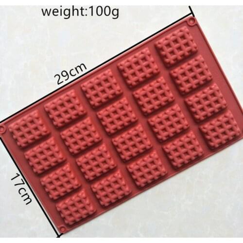 Waffle Cookies Silicone Candle Mold DIY Gypsum Plaster Crafts Mold Biscuits Chocolate Soap Silicon Molds For Candle Resin
