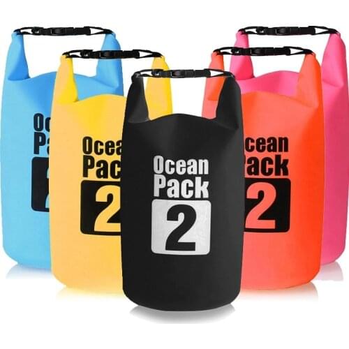 PVC Waterproof Bag 2L Outdoor swimming Bag Diving Compression Storage Dry Bag For Man Women Kayaking backpack