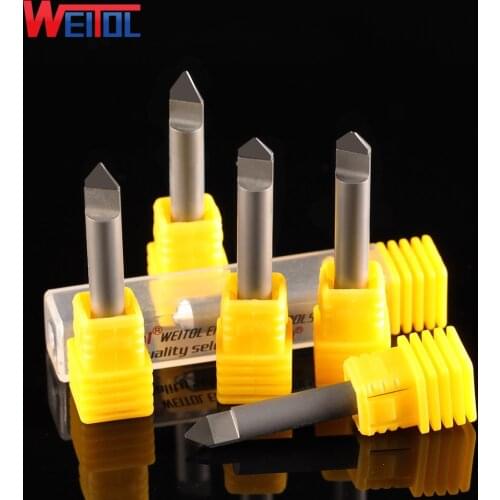 WeiTol free shipping 3A 1pcs 6mm diamond engraving bits PCD tools CNC router bits for marble, granite, bluestone