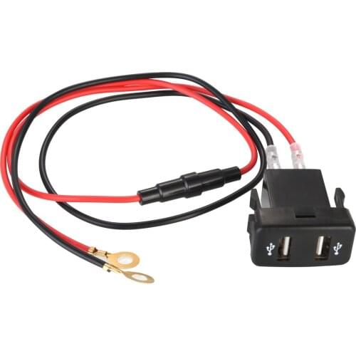 12-24V 5V 4.2A Dual USB Port Car USB Charger 2 Port Charger Plug Adapter For Toyota For Most Mobile Phone Tablet DVR