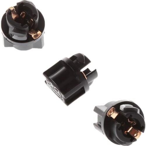 10Pcs Lamp Auto Bulb Automotive Lightbulb 12V 1.2W T5 halogen bulbs T5 sockets