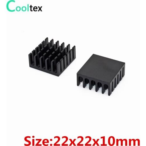 20pcs Extruded Aluminum heatsink 22x22x10mm heat sink for Electronic Chip VGA RAM LED IC radiator COOLER cooling