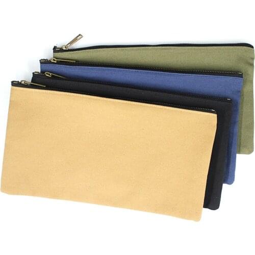 31*16.5cm Tool Kit Bag Canvas Cloth Tool Bag Zipper Storage Instrument Case Double Layer Convenient Hand Tool Bag Pocket